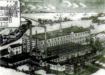 大阪紡績会社三軒家工場錦絵